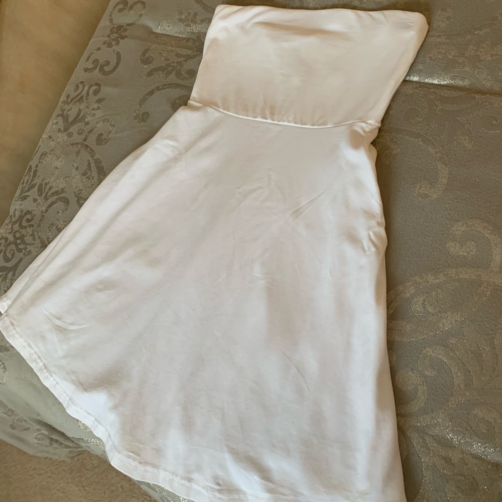 White Strapless Dress